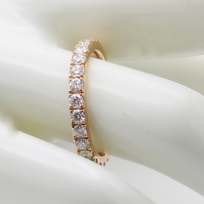 27147233a - Ring mit Brillanten, RG 750/000, Brill. zus.ca. 0.85 ct feines Weiß/si in ...
