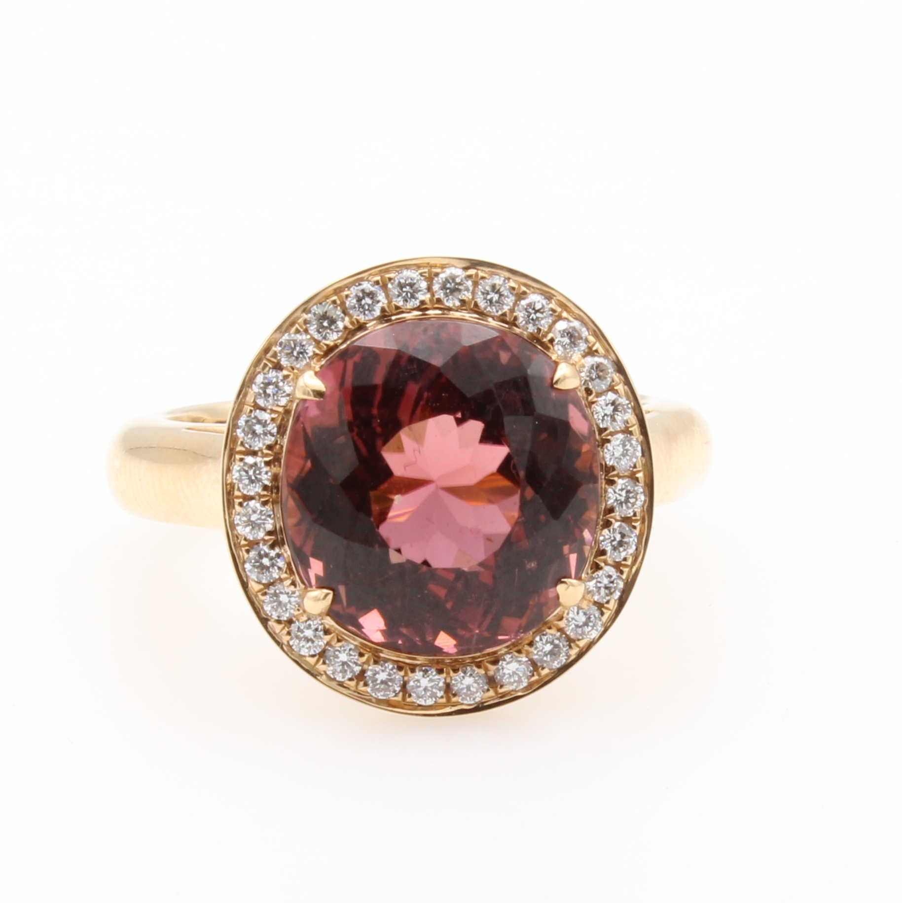 Image 27147330 - Ring mit Turmalin und Brillanten, RG 750/000, fac. Turmalin ca. 6.57 ct, Brill. zus. ca. ...