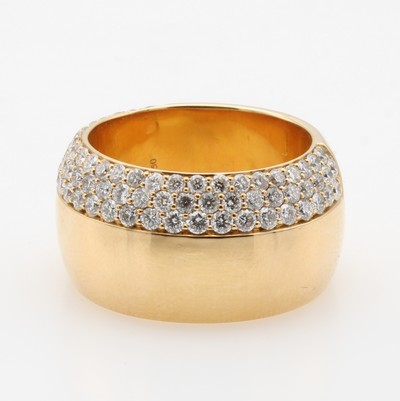 27147331a - Ring mit Brillanten, RG 750/000, Brill. zus.ca. 1.9 ct feines Weiß/si, RW ca. 57, Br. ...
