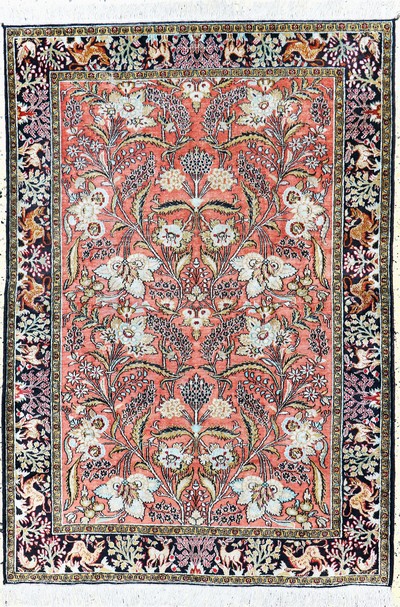 Image Ghom Seide, Persien, Mitte 20.Jhd, reine Naturseide, ca. 157 x 110 cm, EHZ: 3 ...