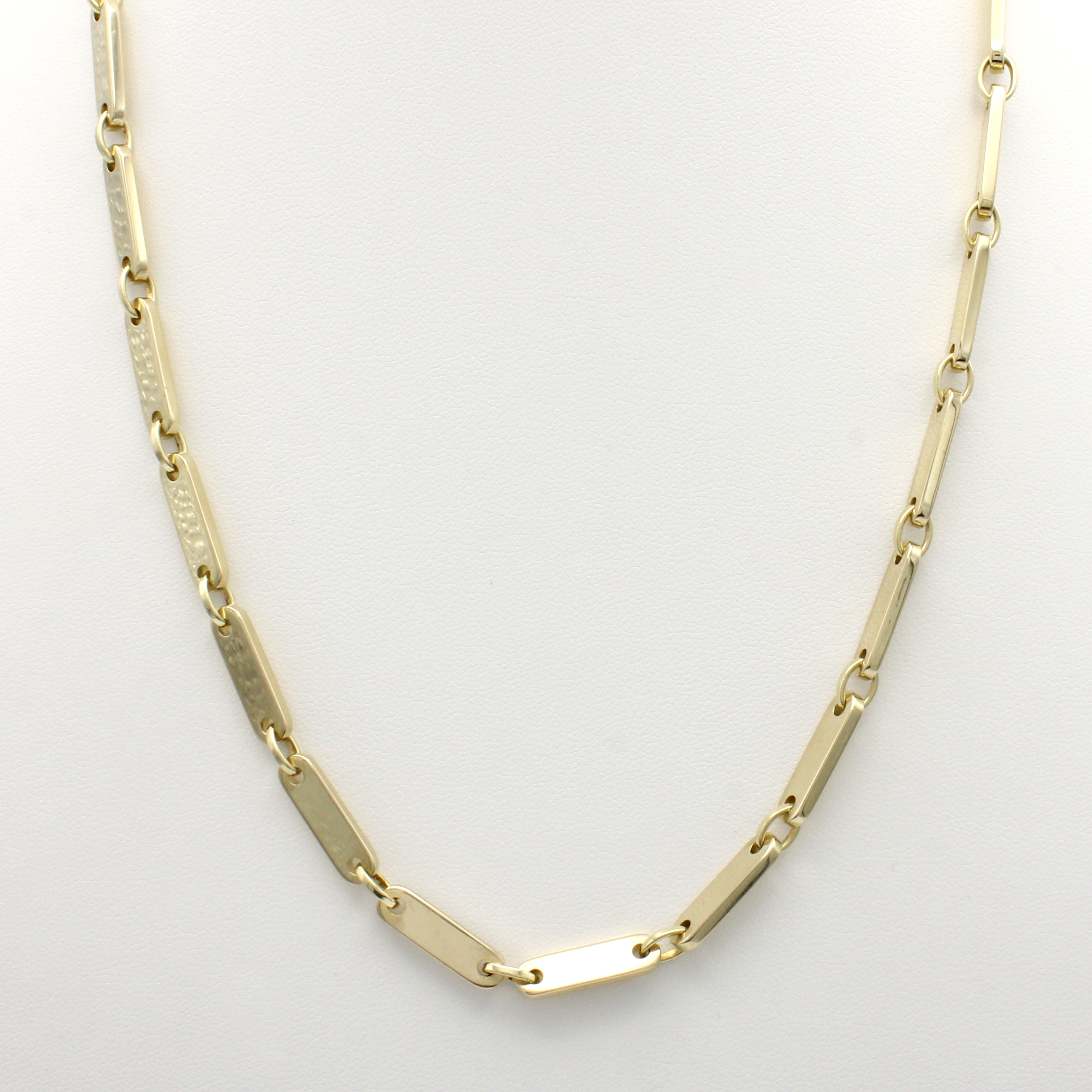 Image 27147669 - Plättchenkette, GG 585/000, Karabinerschl., L. ca. 51 cm