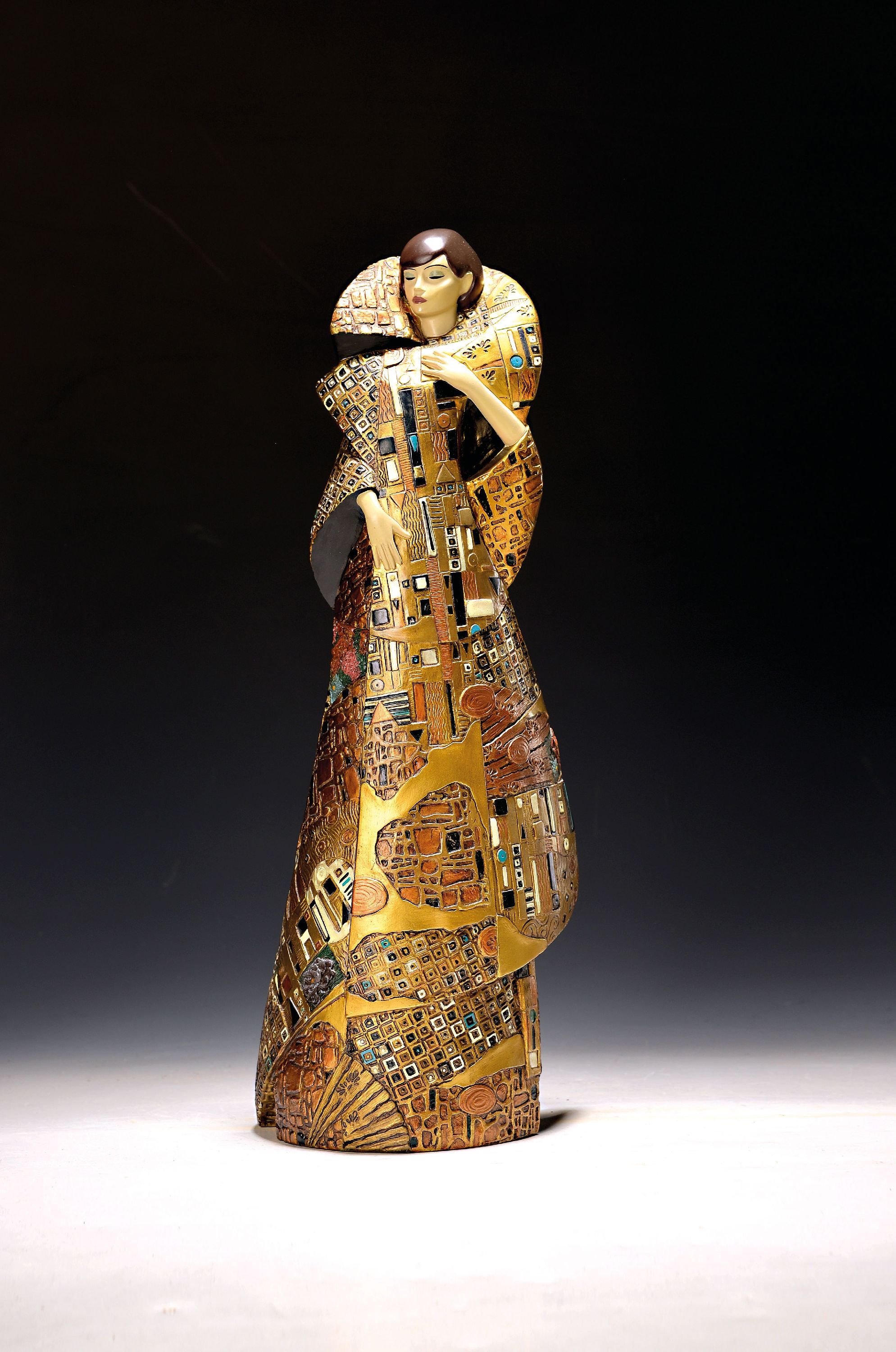 Image 27147963 - Skulptur, Ed van Rosmalen (geb. 1955 Niederl.), 1998, Frauendarstellung nach Jugendstil- ...