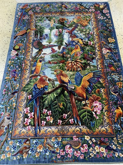 27148070a - Ghom Seide fein Persien, signiert´Mirmehdi´, Neu, reine Naturseide, ca.170 x 113 cm, ...
