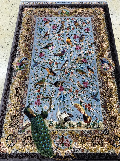 27148072a - Ghom Seide fein Persien, signiert´Mirmehdi´, Neu, reine Naturseide, ca.185 x 114 cm, ...