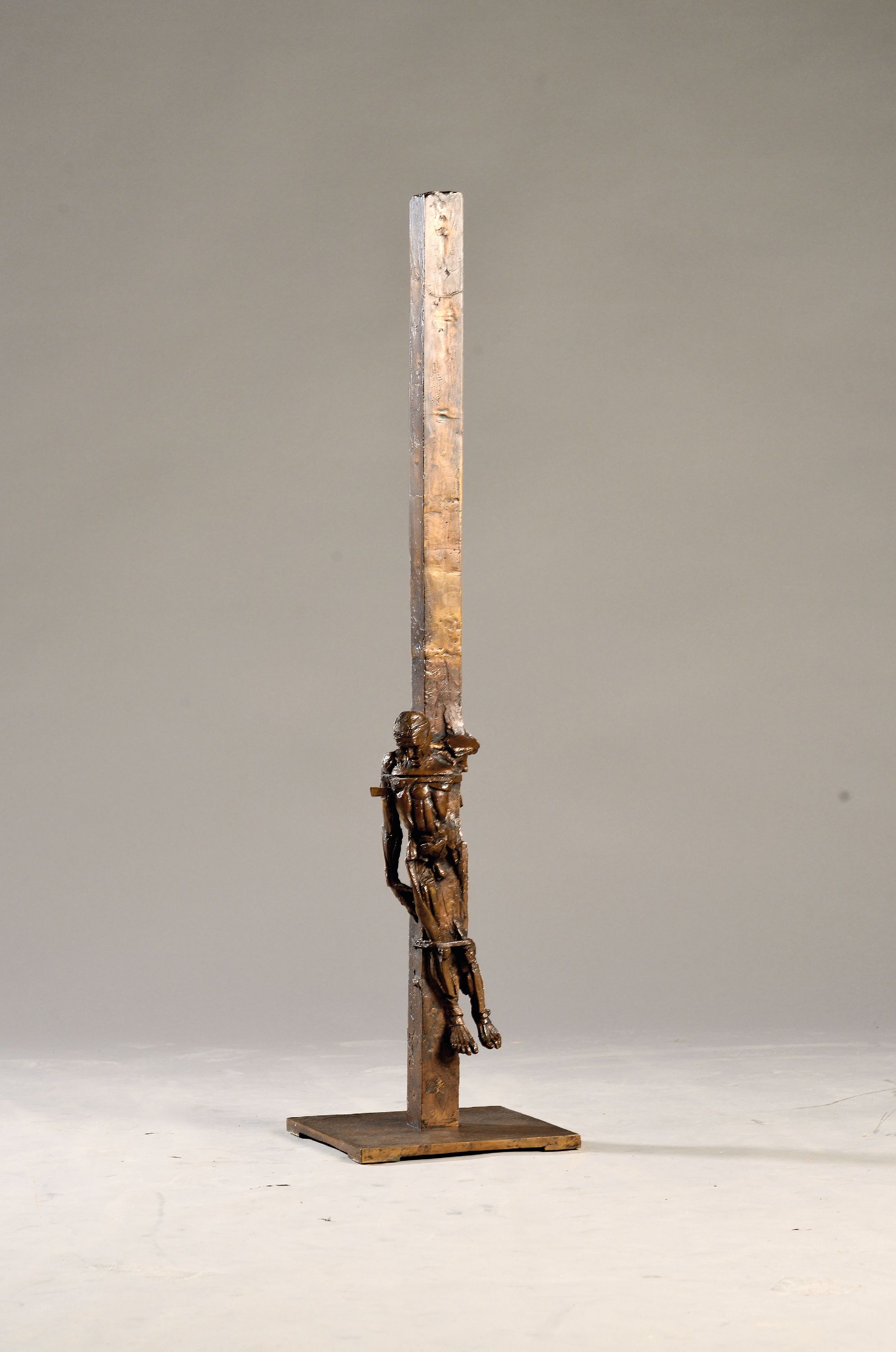 Image 27148165 - Gunther Stilling, 1943 Srpski-2024 Heilbronn , Bronzeskulptur, Kreuzigung, patiniert, ...