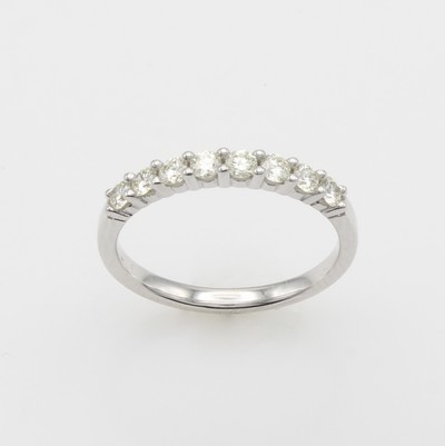 27148131a - Ring mit Brillanten, WG 585/000, 8 Brill. in Krappenfassungen zus. ca. 0.50 ct Weiß/ ...
