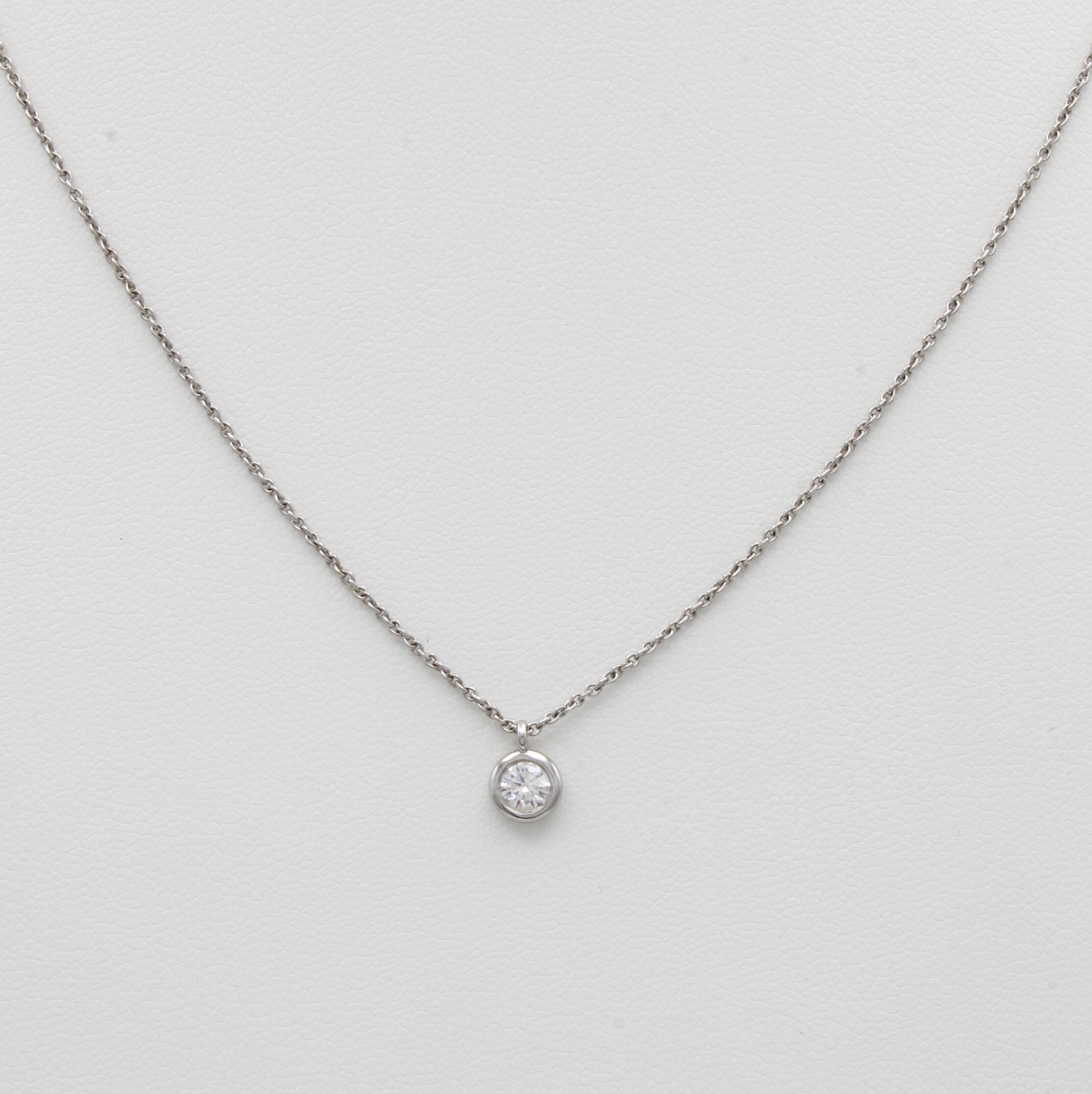 Image 27148434 - Collier mit Brillantsolitär, WG 750/000, Brill. in Zargenfassung ca. 0.20 ct Weiß/si, ...