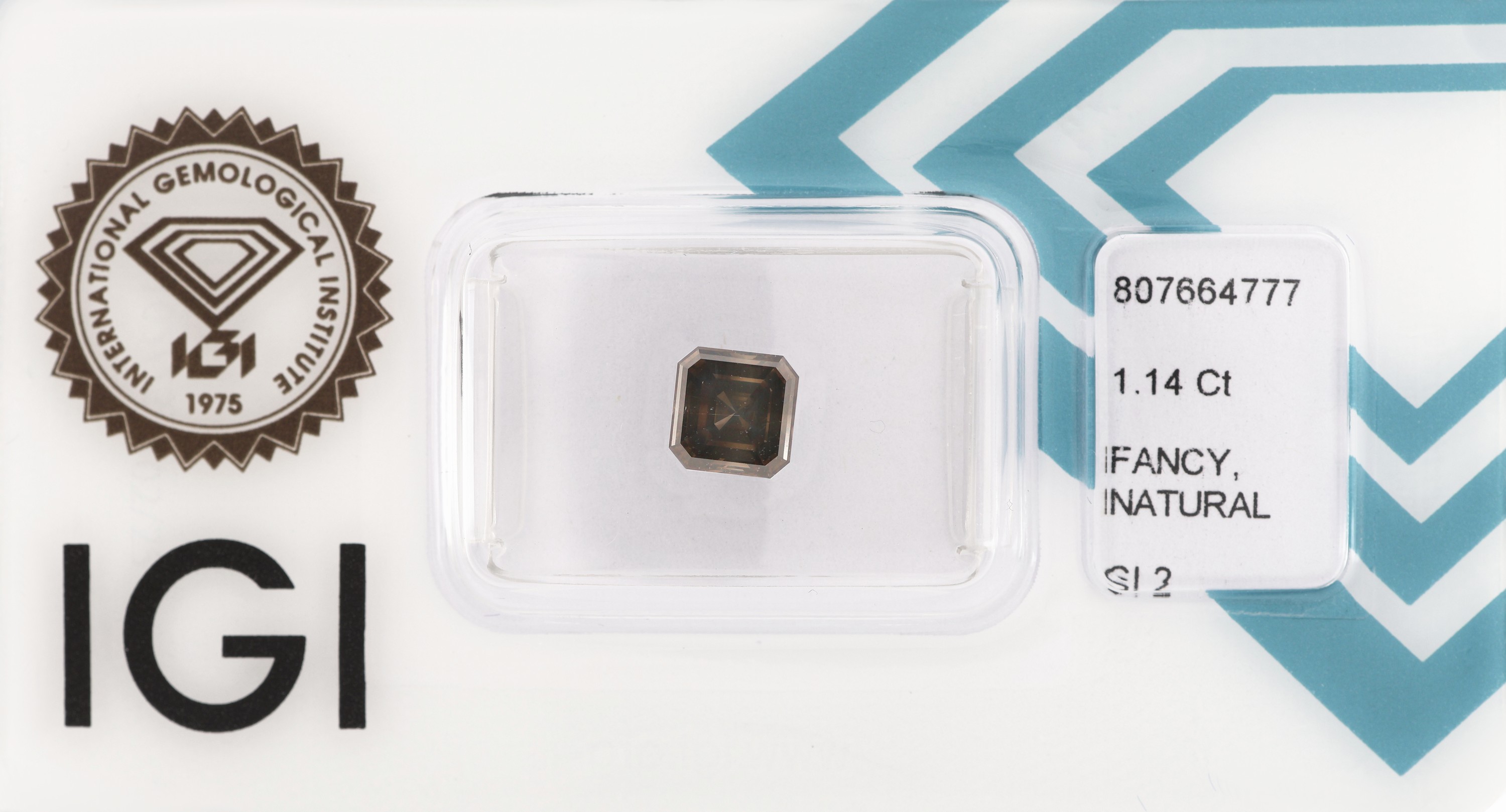 Image 27148608 - Loser Diamant, 1.14 ct Natural Fancy Deep Greenish Grayish Yellow/si2, Square Emerald ...