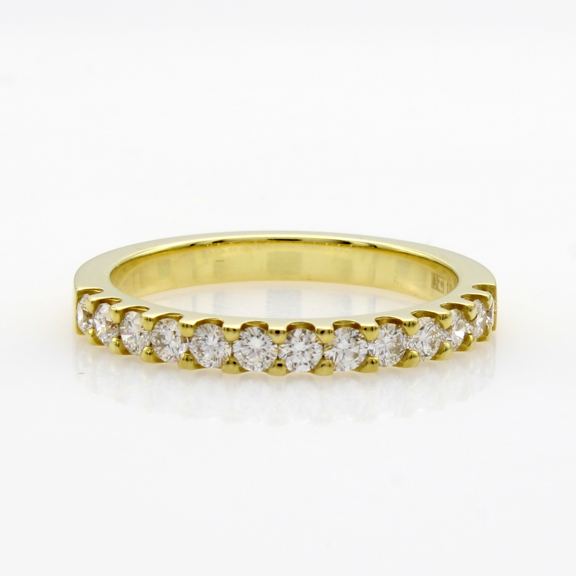 Image 27148812 - Memoryring mit Brillanten, GG 585/000, 13 Brill. zus. ca. 0.50 ct Weiß/si, RW ca. 54 ...