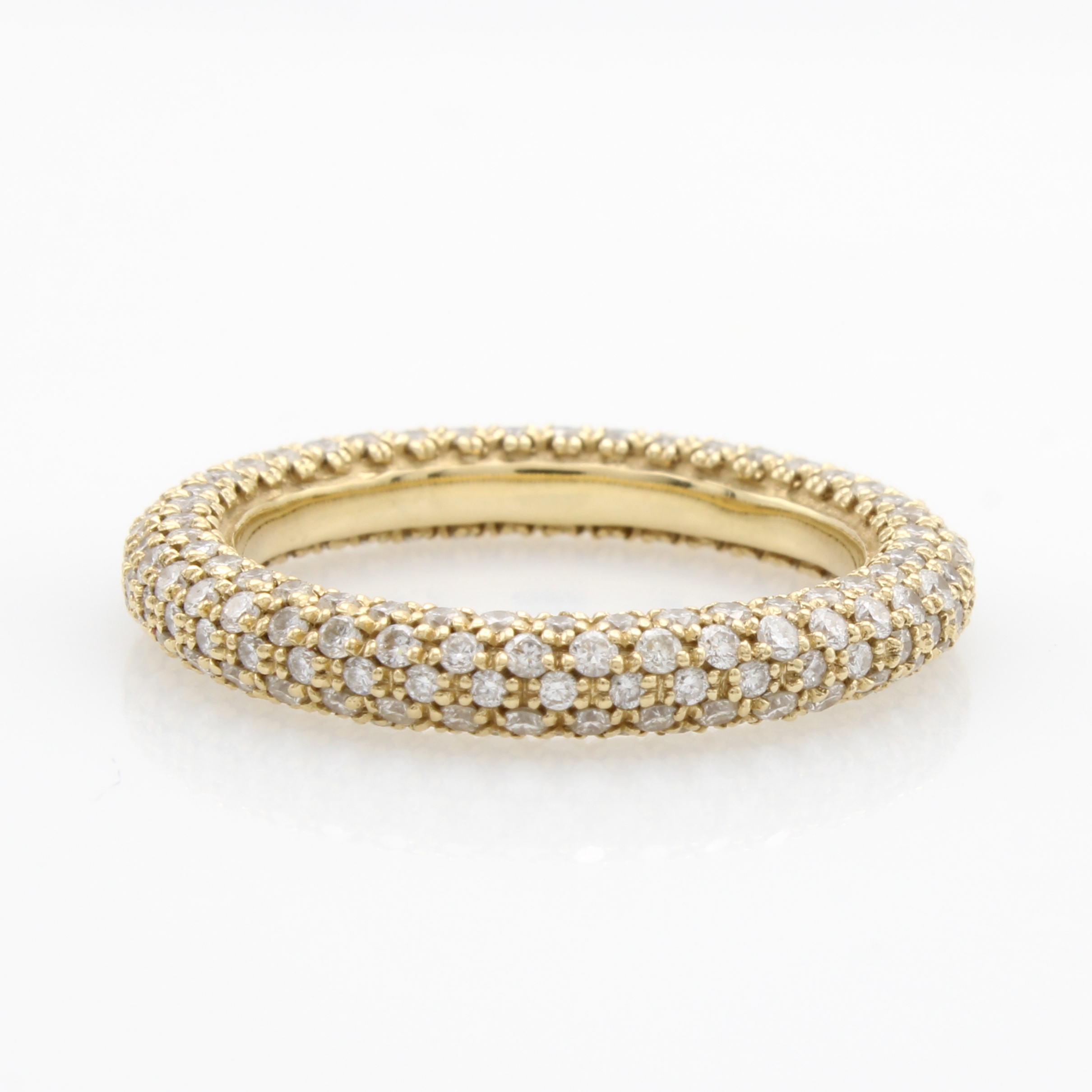 Image 27148815 - Ring mit Brillanten, GG 585/000, Schiene rundum u. seitl. bes. m. Brill. zus. ca. 1.70 ...