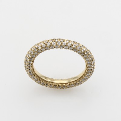 27148815a - Ring mit Brillanten, GG 585/000, Schiene rundum u. seitl. bes. m. Brill. zus. ca. 1.70 ...