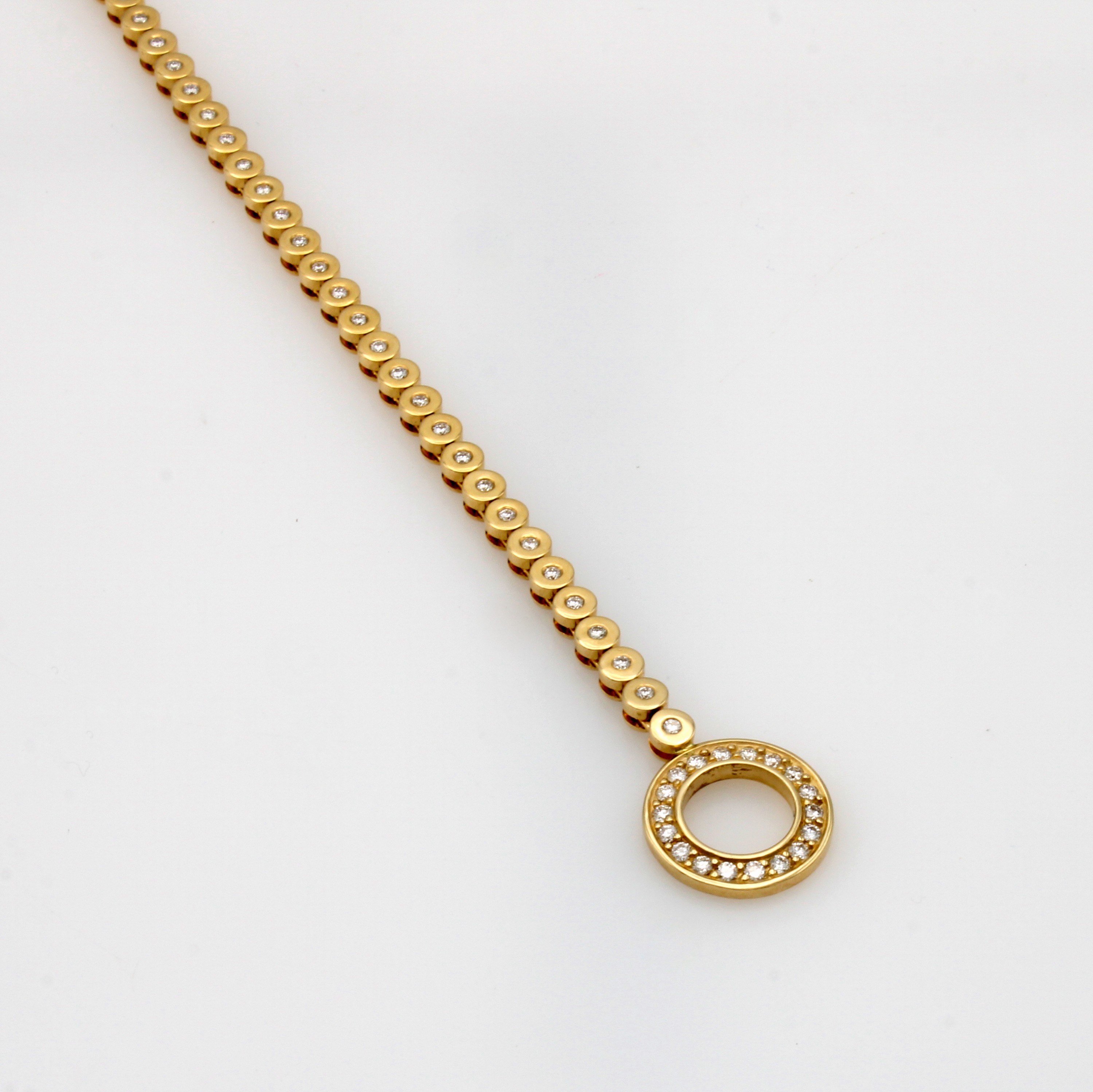 Image 27148959 - Armband mit Brillanten, GG 585/000, Brill. zus. ca. 1 ct Weiß/lupenr., kreisförm. ...