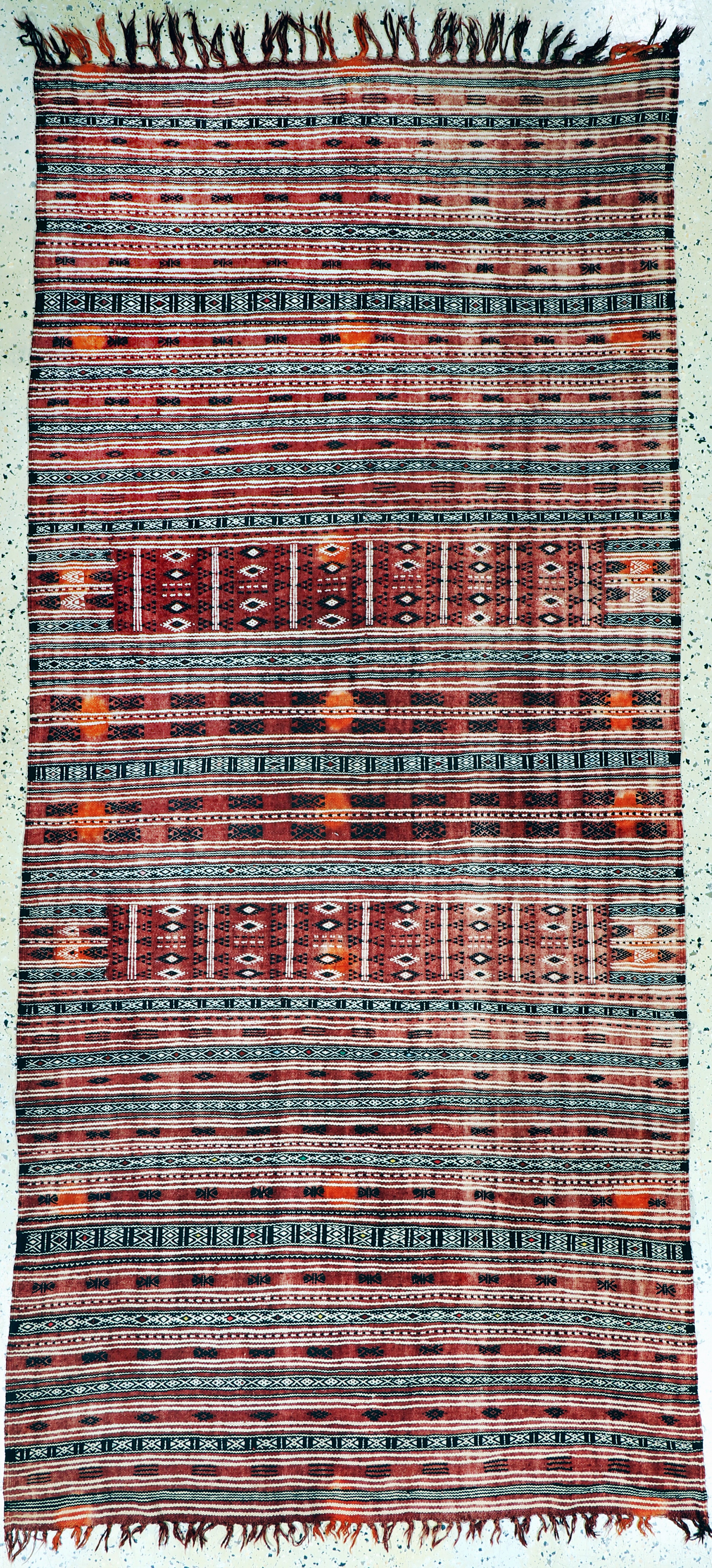 Image 27149027 - Rabat Kelim, Marokko, Mitte 20.Jhd, Wolle auf Wolle, ca. 260 x 117 cm, EHZ: 2 ...