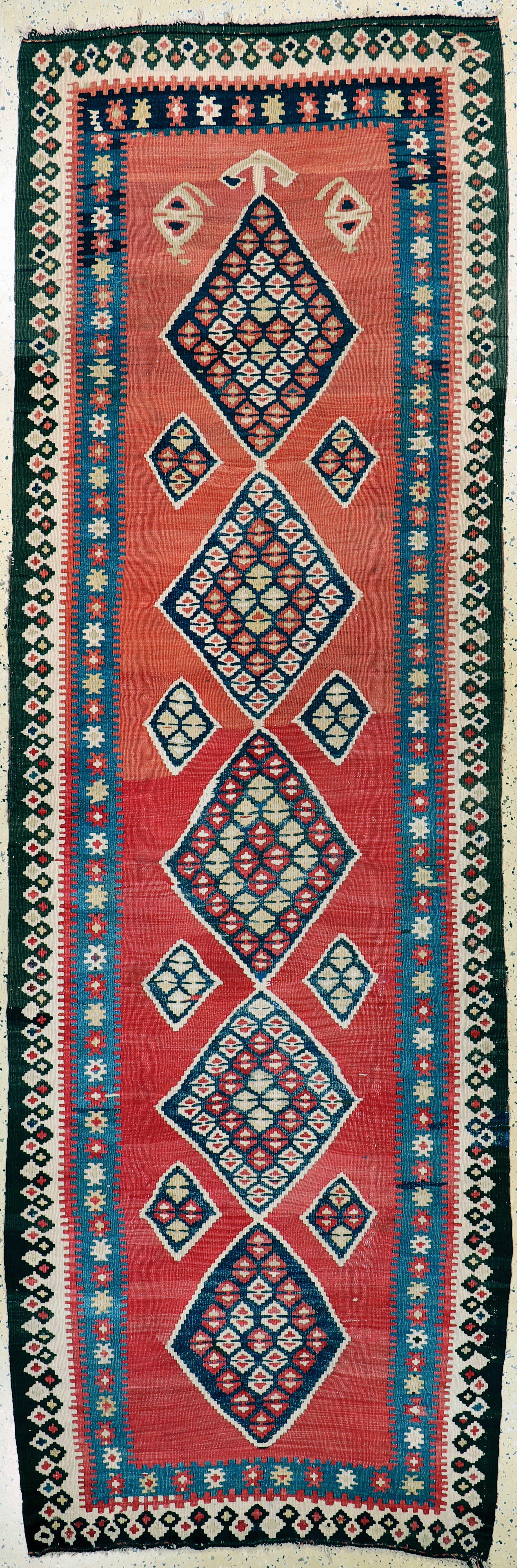 Image 27149035 - Bidjar Kelim alt, Persien, Anfang 20.Jhd, Wolle auf Baumwolle, ca. 330 x 107 cm, EHZ: 2 ...