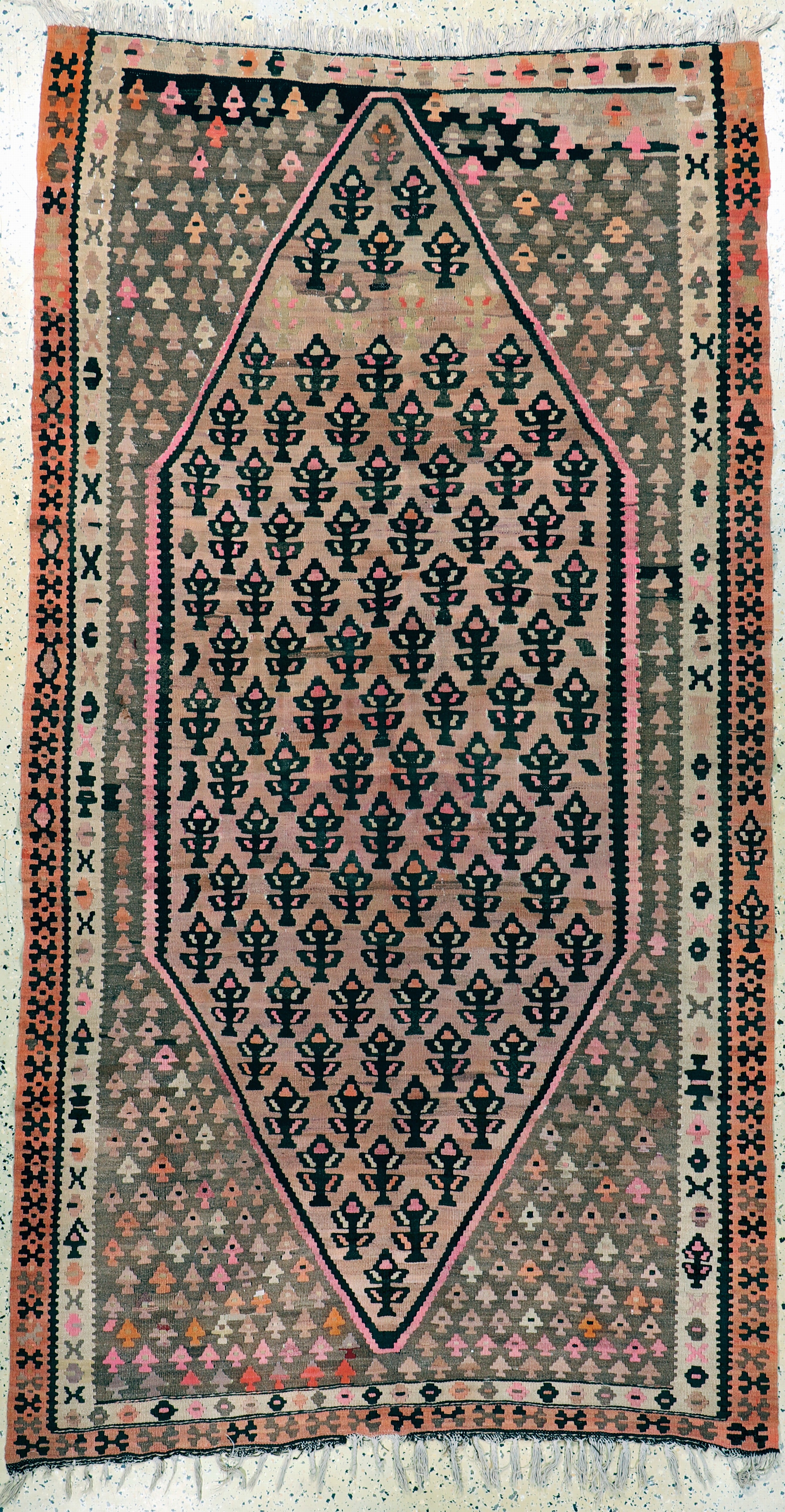 Image 27149036 - Bakhtiar Kilim old, Persia, Anfang 20.Jhd, Wolle auf Wolle, approx. 265 x 140 cm, ...