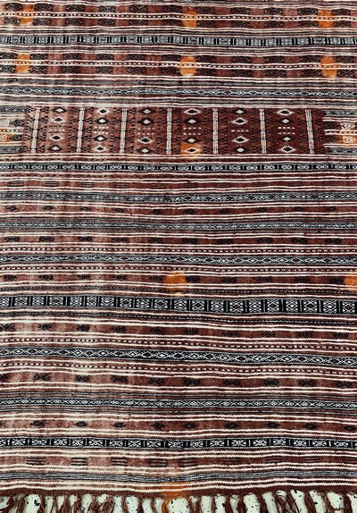 27149027e - Rabat Kelim, Marokko, Mitte 20.Jhd, Wolle auf Wolle, ca. 260 x 117 cm, EHZ: 2 ...