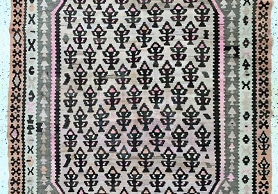 27149036b - Bakhtiar Kilim old, Persia, Anfang 20.Jhd, Wolle auf Wolle, approx. 265 x 140 cm, ...