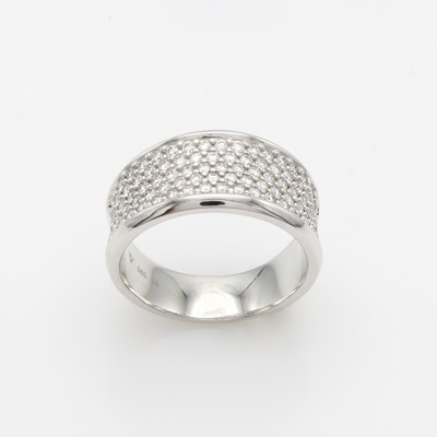27149037a - Ring mit Brillanten, WG 585/000, 87 Brill. in Pavéefassung zus. ca. 1 ct Weiß/p, RW ...