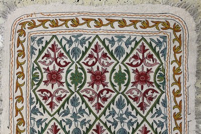 27149040a - #´Felt carpet#´old, Persia, early 20th century, wool embroidery on felt, approx. 170 x ...