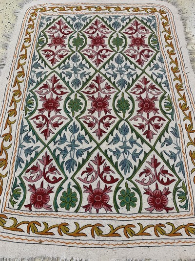 27149040d - #´Felt carpet#´old, Persia, early 20th century, wool embroidery on felt, approx. 170 x ...