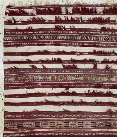 27149041a - Kelim alt, Marokko, Anfang 20.Jhd, Wolle auf Wolle, ca. 305 x 175 cm, EHZ: 2 ...