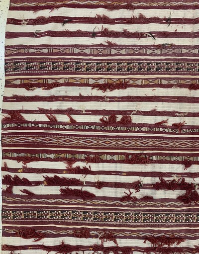 27149041c - Kelim alt, Marokko, Anfang 20.Jhd, Wolle auf Wolle, ca. 305 x 175 cm, EHZ: 2 ...