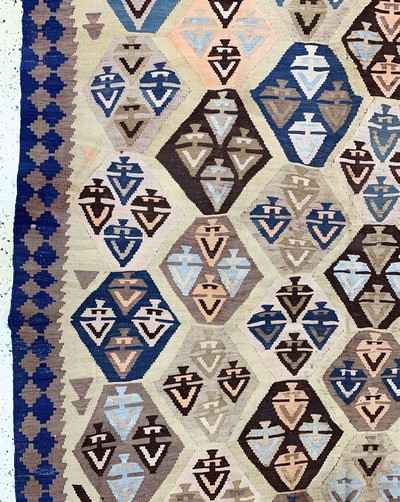 27149044c - Shahsawan Kilim old, Persia, early 20th century, wool on wool, approx. 360 x 165 cm, ...