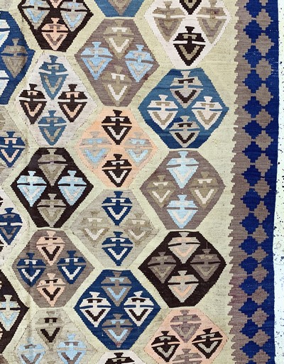 27149044d - Shahsawan Kilim old, Persia, early 20th century, wool on wool, approx. 360 x 165 cm, ...
