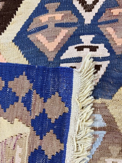 27149044j - Shahsawan Kilim old, Persia, early 20th century, wool on wool, approx. 360 x 165 cm, ...