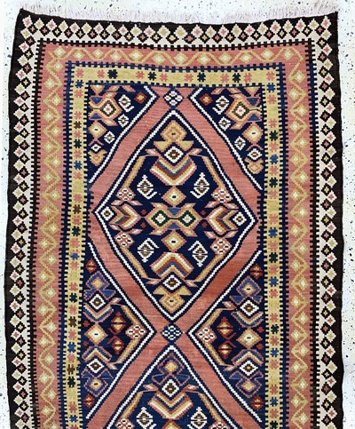 27149045a - Bijar Kilim, Persia, early 20th century, wool on cotton, approx. 385 x 120 cm, condition: ...
