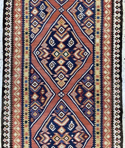 27149045c - Bijar Kilim, Persia, early 20th century, wool on cotton, approx. 385 x 120 cm, condition: ...