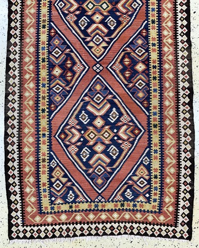 27149045d - Bijar Kilim, Persia, early 20th century, wool on cotton, approx. 385 x 120 cm, condition: ...