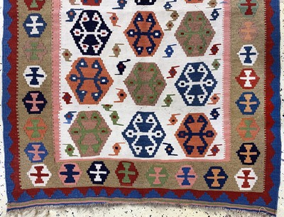 27149049f - 2 Lots Shahsawan Kelim, Persien, Ende 20.Jhd, Wolle auf Wolle, ca. 160 x 107 cm, EHZ: 2 ...