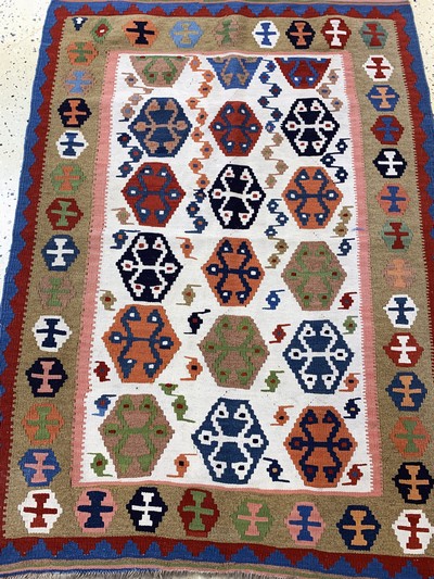27149049g - 2 Lots Shahsawan Kelim, Persien, Ende 20.Jhd, Wolle auf Wolle, ca. 160 x 107 cm, EHZ: 2 ...