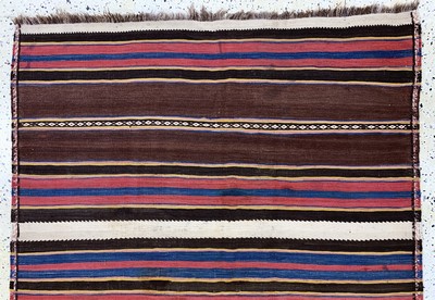 27149051a - Kurdish Kilim, Persia, early 20th century, wool on wool, approx. 304 x 143 cm, ...