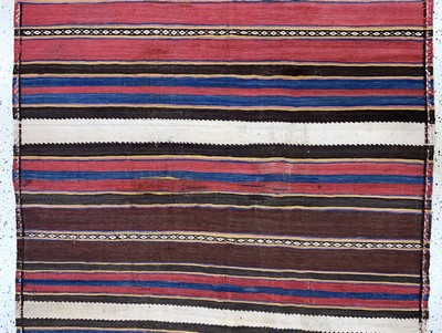 27149051b - Kurdish Kilim, Persia, early 20th century, wool on wool, approx. 304 x 143 cm, ...