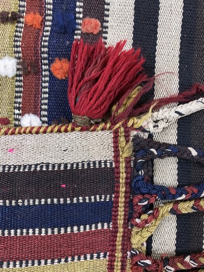 27149052e - Zeltschmuck alt(2 Bahnig), Persien, Anfang 20.Jhd, Wolle auf Wolle, ca. 310 x 115 cm, ...