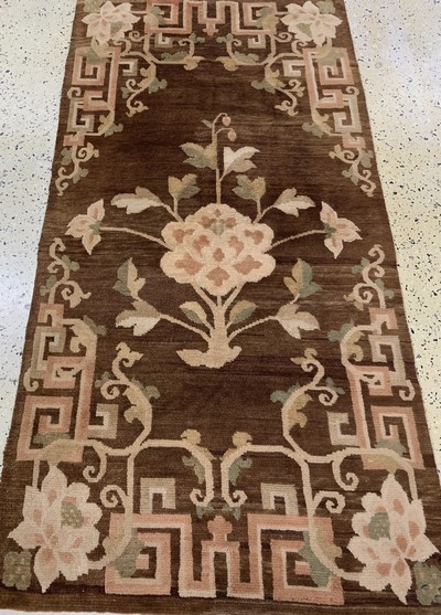 27149053c - Tibet, Mitte 20.Jhd, Wolle auf Baumwolle, ca. 180 x 90 cm, EHZ: 2 Schätzpreis: 400, - ...