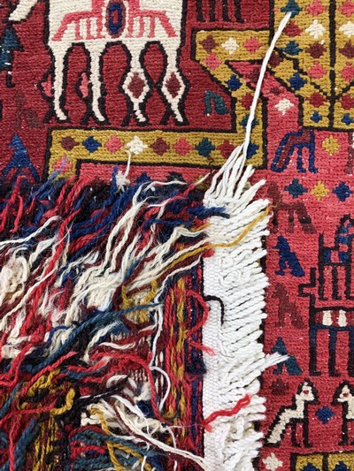 27149085f - Azeri Sumakh, Azerbaijan, Ende 20.Jhd, Wolle auf Baumwolle, ca. 295 x 120 cm, EHZ: 2 ...