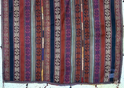 27149096c - Nomaden´Pferdedecke´, Persien, Anfang 20.Jhd, Wolle auf Wolle, ca. 170 x 155 cm, EHZ: 2 ...