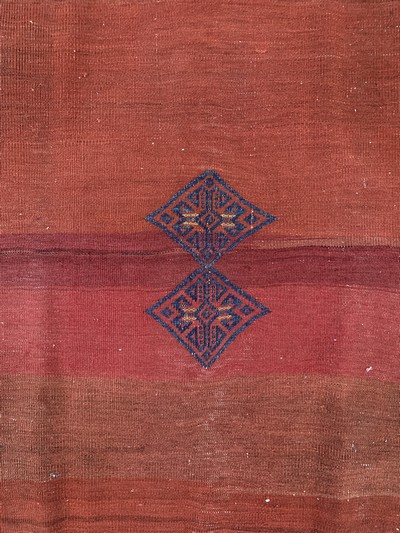 27149099c - Ghaschgai´Sofreh´, Persien, Anfang 20.Jhd, Wolle auf Baumwolle, ca. 130 x 130 cm, EHZ: ...
