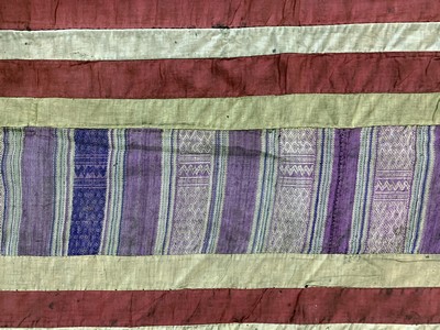 27149102d - Antique wall hanging, Laos, around 1900, wovencotton, approx. 212 x 80 cm, condition: 3. ...