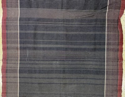 27149180b - ´Zeremonielles-Tuch´, Burma, Anfang 20.Jhd,Baumwolltuch mit Seide und Metall bestickt, ...