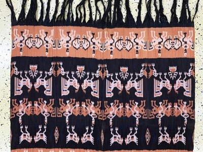 27149275a - Sumba´Ikat´, Indonesien, Anfang 20.Jhd, Baumwolle, ca. 215 x 100 cm, EHZ: 2 ...