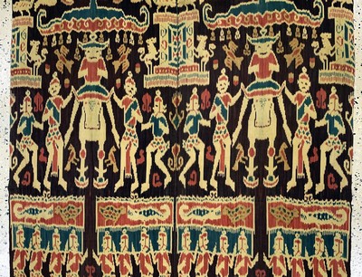 27149276b - Sumba´Ikat´, Indonesien, Anfang 20.Jhd, Baumwolle, ca. 280 x 120 cm, EHZ: 2 ...