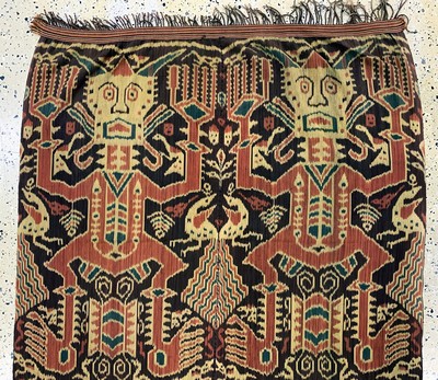 27149278a - Sumba´Ikat´, Indonesien, Anfang 20.Jhd, Baumwolle, ca. 245 x 120 cm, EHZ: 2 ...