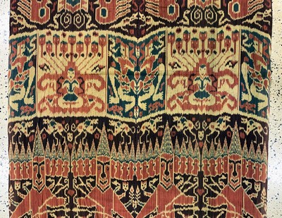 27149278b - Sumba´Ikat´, Indonesien, Anfang 20.Jhd, Baumwolle, ca. 245 x 120 cm, EHZ: 2 ...