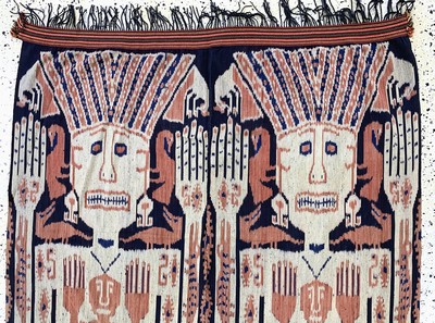 27149279a - Sumba´Ikat´, Indonesien, Anfang 20.Jhd, Baumwolle, ca. 250 x 125 cm, EHZ: 2 ...