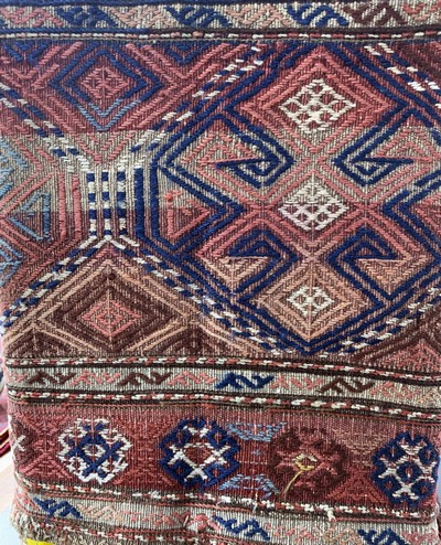 27149283b - Shahsawan#´Mafrash#´, Persia, around 1900, wool on wool, approx. 90 x 50 x 45 cm, ...