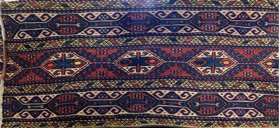 27149284a - Shahsawan#´Mafrash#´, Persia, early 20th century, wool on wool, approx. 95 x 45 45 cm, ...